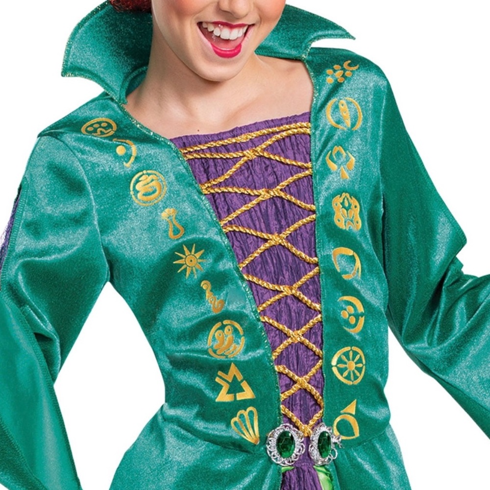 Hocus Pocus Wini Adult Costume Above the Knee Dress Size Small 4-6 - Picture 3 of 12